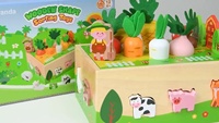 Jouets éducatifs pour l'apprentissage préscolaire, tri des couleurs et des formes, fruits, récolte de carottes, ferme, jeu de récolte de carottes