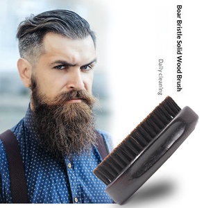 Cepillo de limpieza de cuello de madera de caucho premium con cerdas suaves de jabalí para peinado retro y cuidado de la barba - Product Image 5