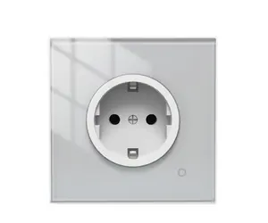 Smart Wall Socket Wifi 16A Smart Wlan Socket Drahtlose Fernbedienung EU Timed Plug Kompatibel mit Alexa Google Für Zuhause 86*86mm