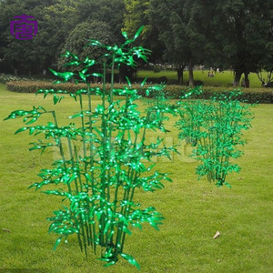 Outdoor Water Resistant <b>Led</b> Bamboo <b>Light</b> Peaceful Green Lamp For Square Promenade Campground And Street Decor For Sale - Product Image 5