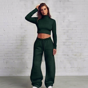 Trendy Winter Cotton Baggy <b>Sweatpants</b> Wide Leg <b>Oversized</b> Loose Streetwear Fit for Women - Product Image 1