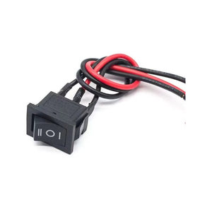 Interruptor basculante con cable 10x15mm 0.5A DC 12V 24V tipo barco, interruptor de encendido/apagado para electrónica automotriz - Product Image 4