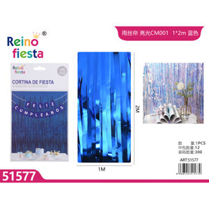 ม่านดิ้นสีฟ้า1X2ม. ฟอยล์ตกแต่งผนังปาร์ตี้สำหรับวันขอบคุณพระเจ้าและเดือนรอมฎอนสำหรับฉากหลังและการออกแบบบนเวที - Product Image 1