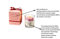 Lilin Aroma Wangi Tahan Lama dalam Stoples Kaca Berbentuk Bunga Mawar Buatan Tangan, Cocok untuk Souvenir Pernikahan, Hadiah Ulang Tahun & Hari Valentine