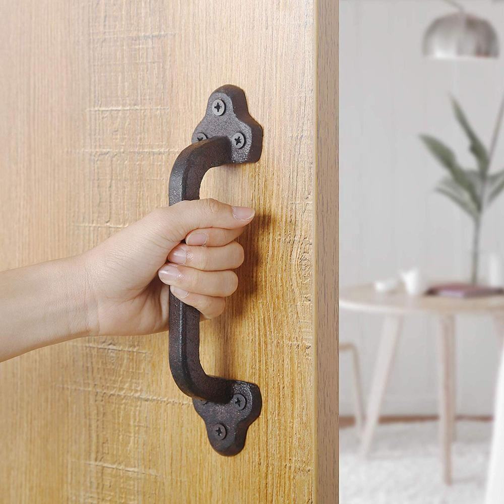 Maniglia Per Porta In Ghisa Stile Antico | 11 Pollici, Nera, Per Porte Interne, Esterne, Fienili E Armadi - Foto 5