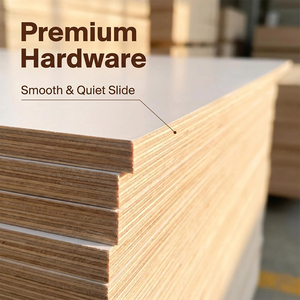 Plywood Linyi Melamine Faced Plywood Sheets <strong>Contre</strong> Plaqu&eacute; M&eacute;lamin&eacute; for Furniture Cabinets Wardrobes Shelving - Product Image 1