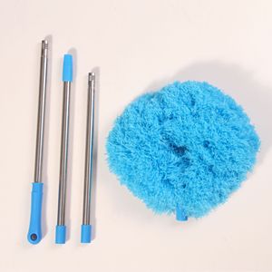 Plumeau pour ventilateur de plafond 140 cm, 3 sections, tête ronde, en fibres électrostatiques, outil de nettoyage et de dépoussiérage - Product Image 3