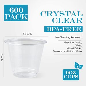 Gobelet en plastique transparent jetable pour café, boissons froides, avec couvercles - Product Image 2