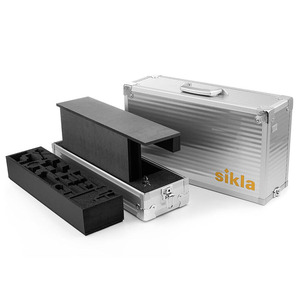 شكل هيكل متعدد الاستخدامات من سبائك الألومنيوم عجلات شفافة للبيع حافظة عرض تجريبي مع فوم للتثبيت - Product Image 3