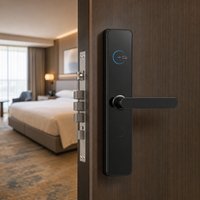 Serrure de porte intelligente en alliage d'aluminium avec carte-clé RFID pour hôtel, logiciel de gestion gratuit, pour hôtel, appartement, porte en bois ou en acier