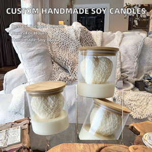 Velas Votivas de Cera de Soja Artesanais Personalizadas com Logo, Aroma DESSERT, Decoração de Luxo para Casa para Ação de Graças e Natal - Product Image 4