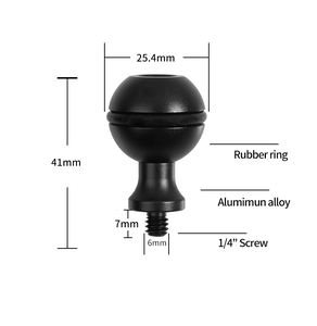 Caméra à rotule en caoutchouc 1/4 "accessoires <span class=keywords><strong>de</strong></span> montage <span class=keywords><strong>de</strong></span> trou fileté adaptateur Standard 1/4" supports <span class=keywords><strong>de</strong></span> téléphone portable à vis accessoires <span class=keywords><strong>de</strong></span> montage - Product Image 3