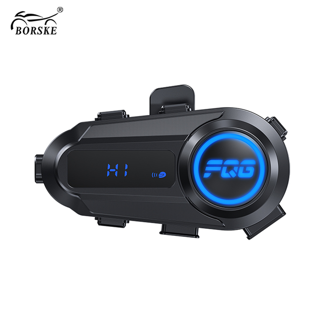 IP56 Waterproof 18h Call Time Motorcycle Intercom Communication Wireless Intercom Helmet Headsets with Screen