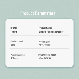 Máy Mài Bút Chì Tự Động Tenwin 8004, Đồ Mài Bút Chì 2 Lỗ, Văn Phòng Phẩm Điện Cho Văn Phòng Và Trường Học - Product Image 6