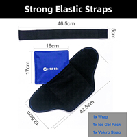 World-Bio Ice Pack Wrap Pack de gel glacé chaud/froid réutilisable de haute qualité pour la thérapie de la cheville et des pieds Soulagement du gonflement et soulagement de la douleur