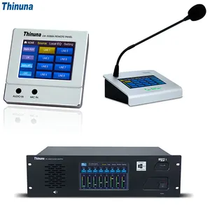 Thinuna PX-3000 20 Bus PA System Outdoor Concert Sound Voice Alarm System Paging Mic 8*8 Digital Audio Matrix for Hospitals