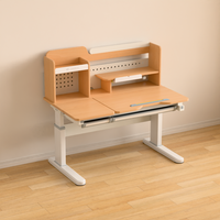 Bureau ergonomique moderne pour enfants, en bois massif, avec structure en aluminium, hauteur réglable, matériaux écologiques, pour la maison, le bureau, le salon