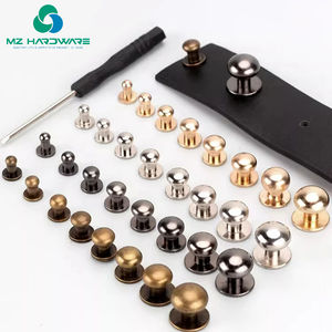 MZhardware 4/5/6/7/8/9/10MM manopola tonda rivetti in metallo Monk testa viti borchie in lega fibbia chiodo panno bottone borsa in pelle artigianale - Product Image 5