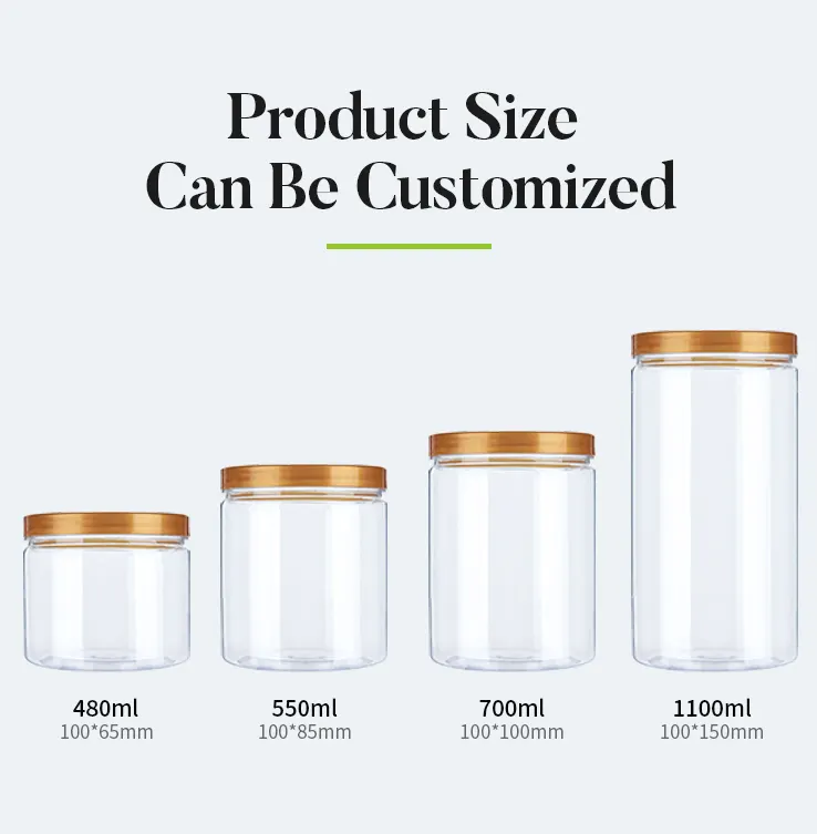 wholesale empty clear 50g 50ml 100ml 120ml 150 ml 200ml 350ml 4 oz 8oz 16oz round food grade plastic jars with flip top lids