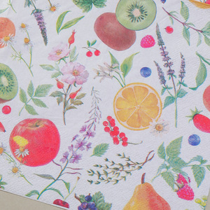 Hanlin Printed Fruit Floral Paper Napkins 330mm Square Birthday Party Tableware Decorative Tissues - Product Image 2