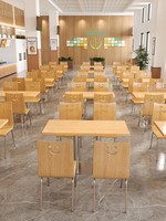Ensemble table et chaises de restaurant minimaliste moderne personnalisable et écologique pour restauration rapide, snack-bar, hôtel, salle à manger