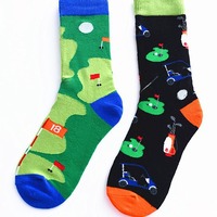 Crew coton chaussettes hommes femmes Style britannique décontracté Harajuku pastèque cactus mode nouveauté Art pour Couple chaussettes amusantes