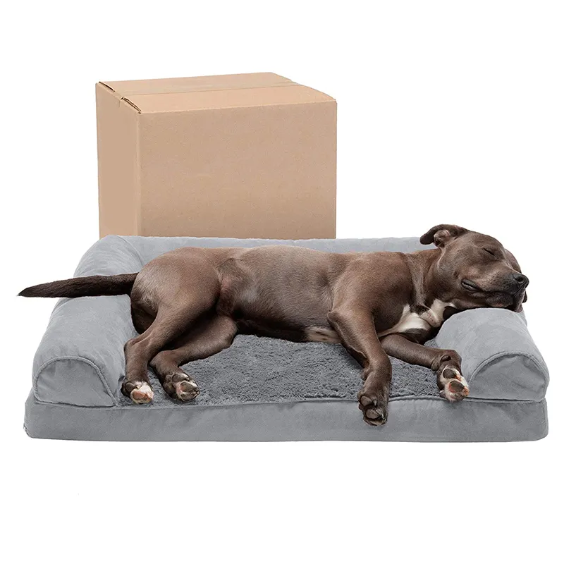 सर्दियों गर्म आरामदायक आत्म हीटिंग पालतू सोफा पॉलिएस्टर अस्तर पॉलिएस्टर बड़े कुत्ते बिस्तर