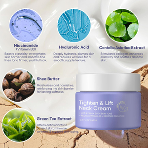 Private Label Centella Shea burro idratante Lifting antirughe sbiancamento rassodante <span class=keywords><strong>crema</strong></span> <span class=keywords><strong>per</strong></span> il <span class=keywords><strong>collo</strong></span> <span class=keywords><strong>per</strong></span> la pelle cascante - Product Image 4