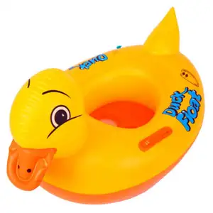 鸭游泳浮子座婴儿聚氯乙烯充气游泳圈出售