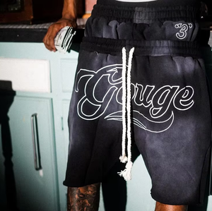 Mới Đến Biểu Tượng Tùy Chỉnh 320gsm Cotton Mặt Trời Faded Quần Short Axit Rửa Đôi Eo Dây Kéo Quá Khổ Quần Short Cổ Điển Cho Nam Giới - Product Image 4