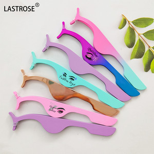 Laah <span class=keywords><strong>Applicator</strong></span> In Logo Thép Không Gỉ Giả Lash Công Cụ Trong Pouch Lông Mi Vàng Nhíp Lông Mi Kéo Lông Mày Clip Set - Product Image 4