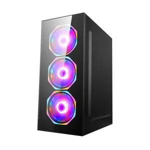 Caja de <span class=keywords><strong>PC</strong></span> de Escritorio ATX, Caja para Tarjetas Gráficas, Chasis de Servidor, Juego Completo con Luz LED y Ventilador RGB para Cajas y Torres de Computadora - Product Image 3
