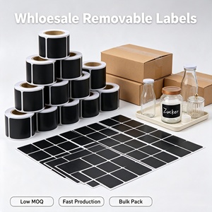 Etiquetas Autoadhesivas Removibles, Rectangulares, Redondeadas, Circulares, Ovaladas, de Papel Adhesivo Negro, Impresión Digital, Reutilizables, para Embalaje - Product Image 5