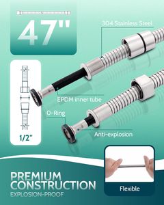 <strong>Handheld</strong> <strong>Bidet</strong> <strong>Sprayer</strong> Set Premium Stainless Steel Adjustable Water Pressure Jet Spray Feminine Wash Muslim <strong>Bidet</strong> <strong>Sprayer</strong> - Product Image 6