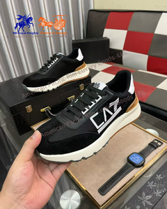 Amani 2025 Chaussures de sport décontractées pour hommes, course à pied, gym, jogging, baskets en cuir véritable, doublure en cuir de vachette, lacets, tendance mode 3D - Product Image 2