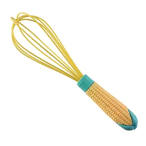 Tay Whisk trứng kem trộn Stirrer nước sốt Beater Hướng dẫn sử dụng Silicone trứng Whisk tùy chỉnh bền vững 1pcs/OPP nhà bếp 10 inch