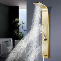 Douche murale intelligente à température constante en acier inoxydable 304 brossé chromé de style européen, design moderne, avec fonction pluie numérique