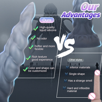 Dildo Anal de Silicona Realista con Forma de Pene de Caballo, Juguete Sexual con Ventosa para Mujeres, Fantasía de Monstruo Alienígena