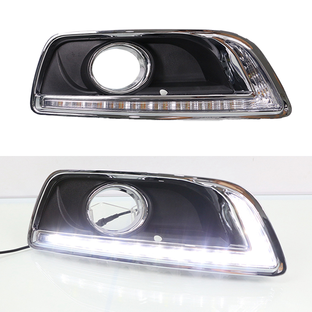 LED Daytime Running Lights DRL Fog Lamp for Chevrolet Malibu 2011-2015 with  Yellow Turn Signal - IP67 Waterproof 800LM, image size:1000x1000