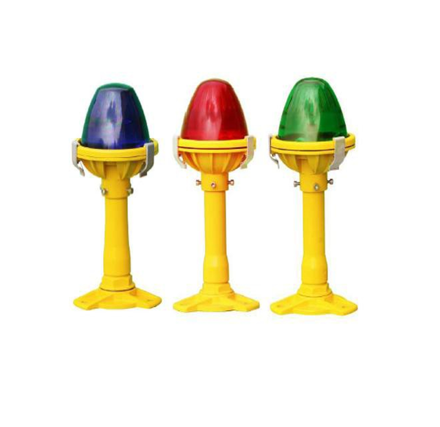 ICAO FAA Compliant Blue and Green Elevated Halogen Taxiway Edge Aviation Obstruction Lights Airport Beacon Light