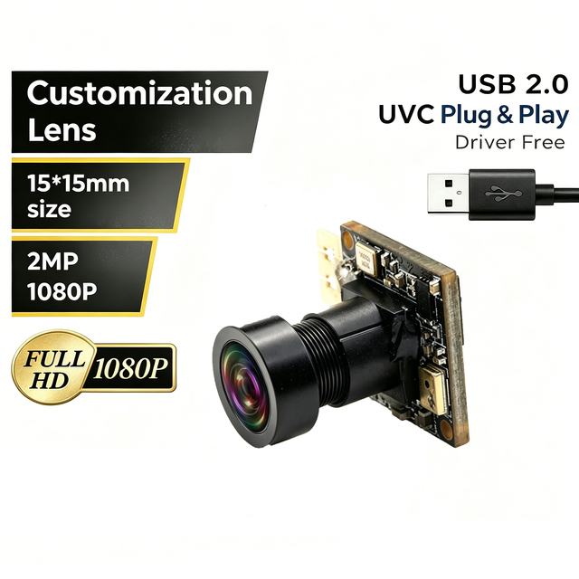 1080P Mini USB Camera Module 15x15mm Ultra Small Size 160 Degree with Mic F37P Sensor for Hidden Embedded
