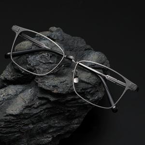 Gafas de Sol Matsushima <span class=keywords><strong>Masaki</strong></span> Personality Hinge 151, Montura Grande de Titanio Puro, Estilo Vintage, Diseño Geométrico para Hombre - Product Image 2