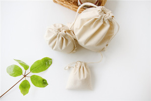QC Eco-Friendly Recyclable Cotton Drawstring Customizable Jewelry Storage <b>Bags</b> Rope <b>Dust</b> Filter Pocket for Rings Ties Shopping - Product Image 5