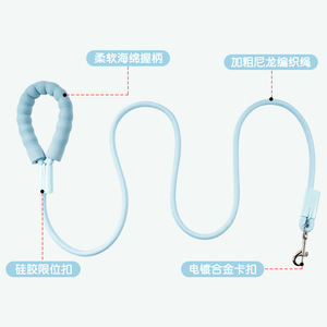 High Density Nylon <b>Dog</b> <b>Leash</b> Durable Solid Color For Small Medium Large <b>Dogs</b> - Product Image 4
