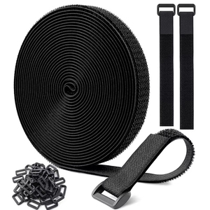 أربطة كابلات نايلون قابلة لإعادة الاستخدام مع خطاف وحلقة لتنظيم الأسلاك والحبال - حل تثبيت آمن ومريح - Product Image 1