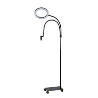 Lámpara de Anillo LED UV Profesional para Curado de Pestañas 2 en 1, Equipo de Salón de Belleza con Control de Pedal