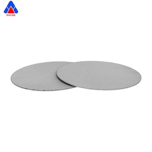 Disque filtrant en feutre de fibres multicouche en acier inoxydable 304/316 fritté personnalisé Huahang, filtre à air haute performance en métal fritté poreux - Product Image 2