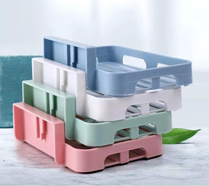 Factory Direct High Quality Wall Mounted Plastic <b>Soap</b> Tray Non Perforated Bathroom Storage Rack Creative <b>Soap</b> Dish <b>Holder</b> - Product Image 4