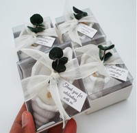 Bougie artisanale en cire de soja aromatique à la lavande et à la vanille, en forme de coquillages, pour la décoration de mariage, la décoration de la maison, les cadeaux de fête prénatale ou Noël
