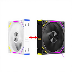 Ventilador de PC para juegos ARGB con clip para chasis Jungle Leopard Interstellar Building Block V2RS, 12 cm, rodamiento de aceite, 32dBA, silencioso, negro y blanco - Product Image 1